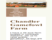 Tablet Screenshot of chandlergamefowlfarm.com